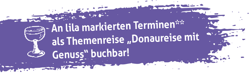 Donaureise mit Genuss