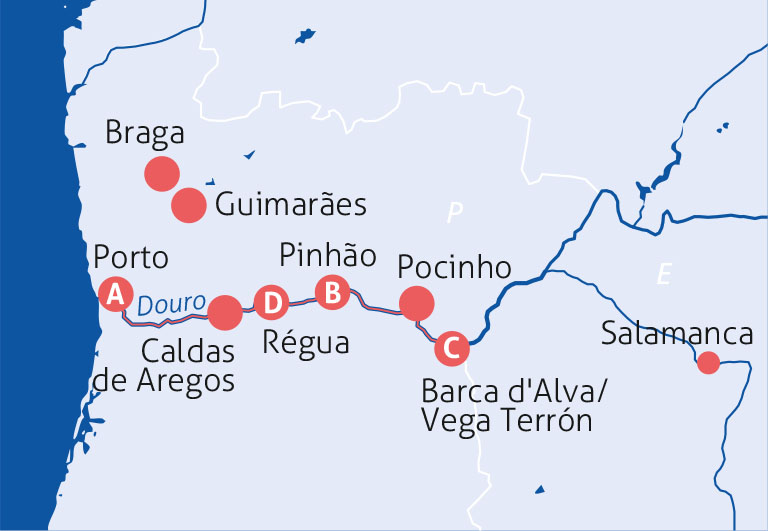 Spektakuläre Weinberge in Portugal Route