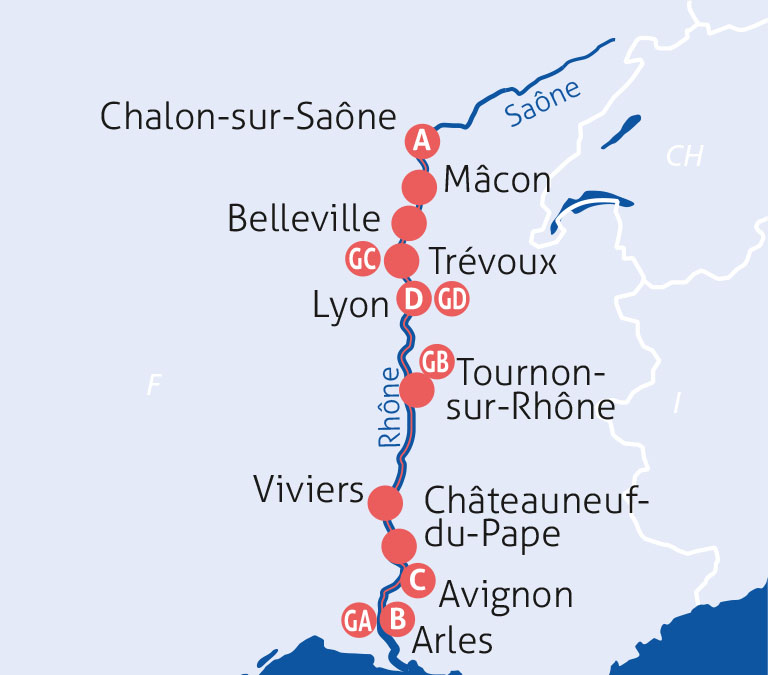 Zauberhaftes Südfrankreich Route