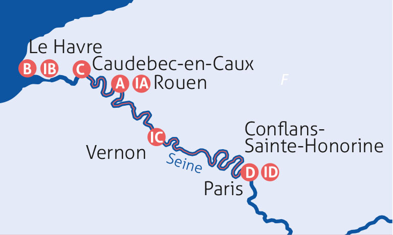 Seine-Romantik in Nordfrankfreich Route