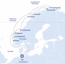 Norwegens Westen im Detail Route