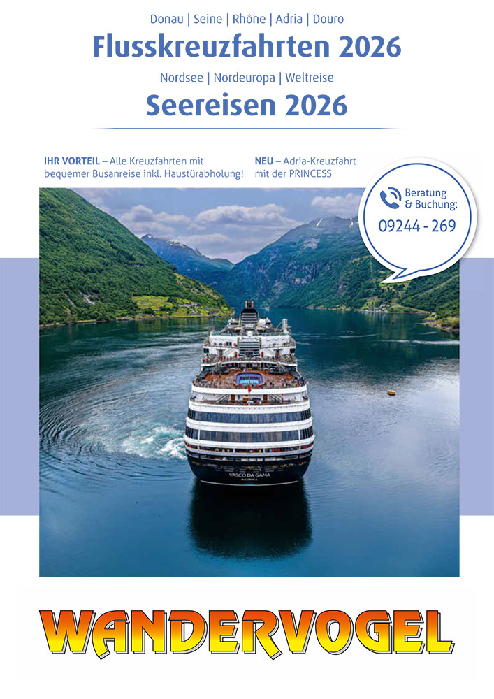 Wandervogel Flusskreuzfahrten &amp; Seereisen 2026